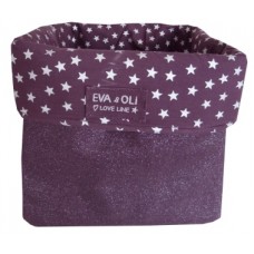 Canvas Storage Box : Purple Glitter Canvas Storage Box : Purple Glitter